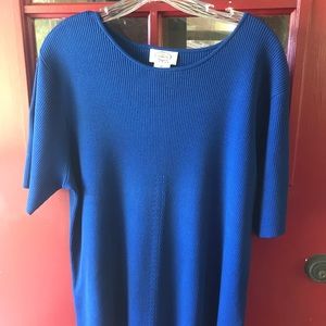 Talbots 3X Women’s SS Silk Sweater Royal Blue